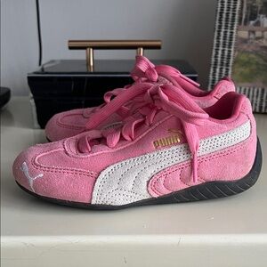 Puma Kids Pink and White Sneakers